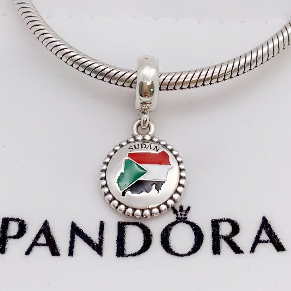 Pandora SUDAN Flag Pendant Charm